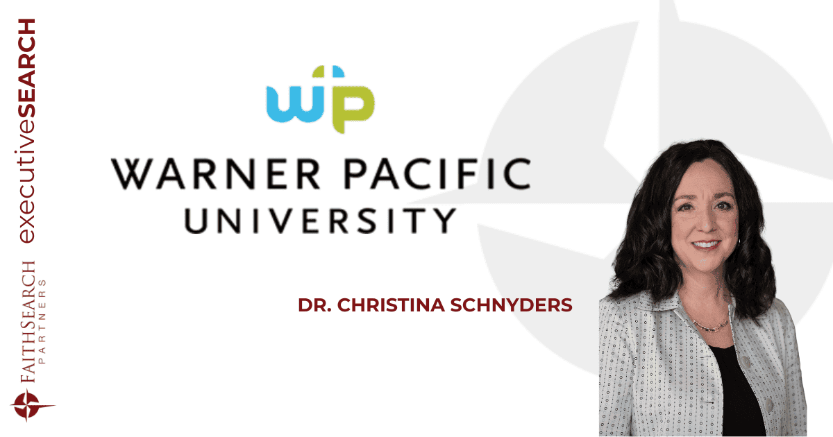 Warner Pacific University | Dr. Christina Schnyders | FaithSearch Partners